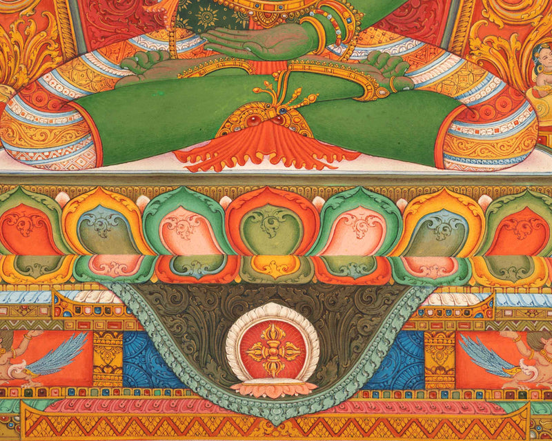 Amoghasiddhi The Buddha of Unfailing Power Print | Traditional Tibetan Poster For Room Decor