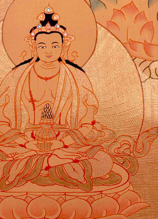 Tibetan White Tara Thangka | Wall Hanging Meditation and Yoga Art