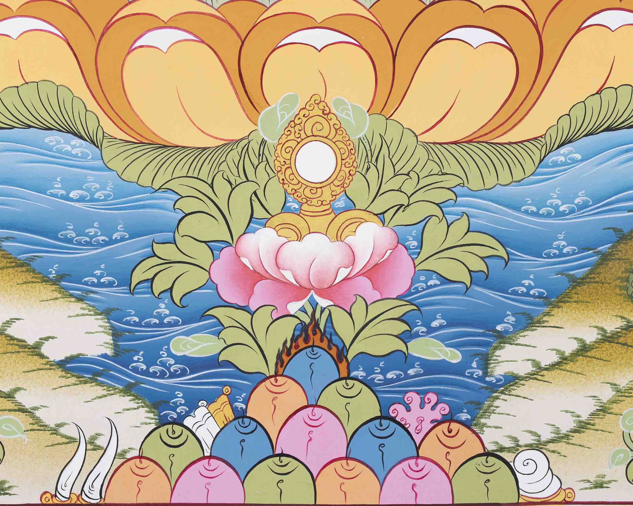 Vajrasattva Shakti Thangka | Traditional Tibetan Art | Wall Decors