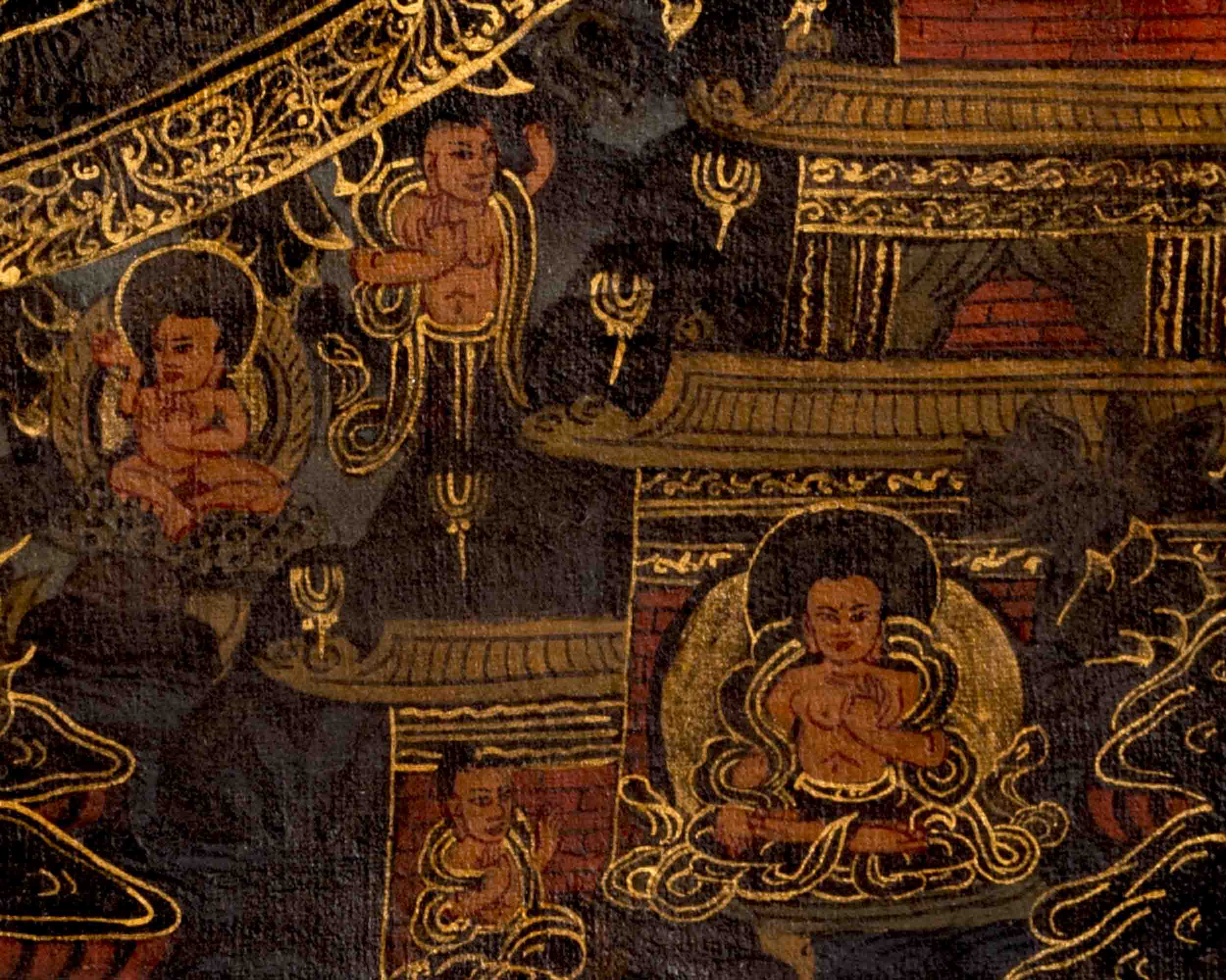 Shakyamuni Buddha Mandala | Traditional Tibetan Thangka | Wall Decors