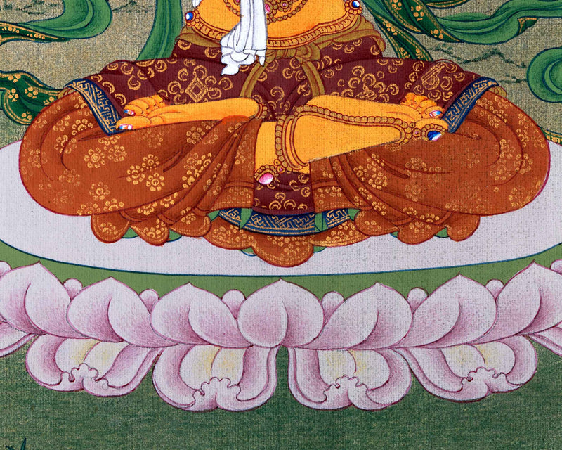 Manjushri, The Tibetan Wisdom Deity Himalayan Thangka | Traditional Himalayan Bodhisattva Art