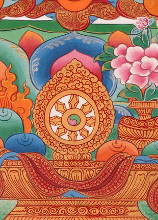 Serenity Embodied: Traditional Buddhist Art Wall Decor with Shakyamuni Buddha Thangka