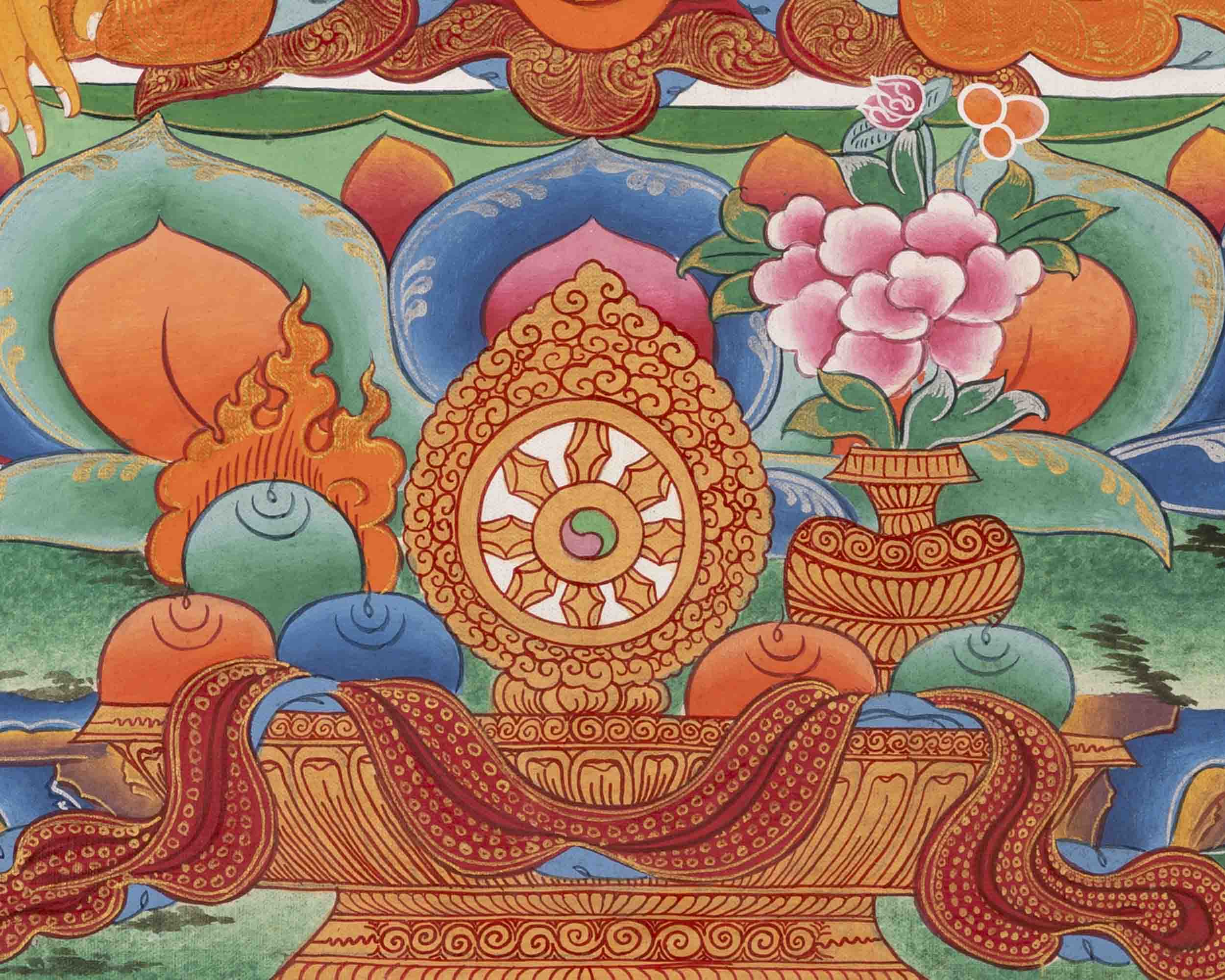 Serenity Embodied: Traditional Buddhist Art Wall Decor with Shakyamuni Buddha Thangka