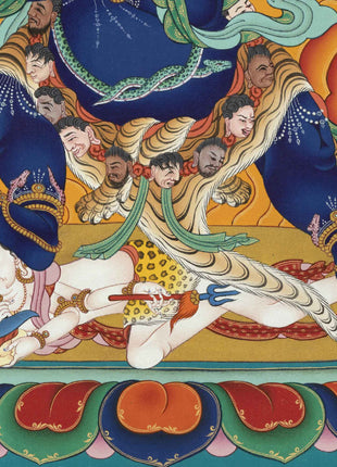 Vajrapani Buddha Thangka Print For Mindfulness | Giclee Print As Living Room Decor