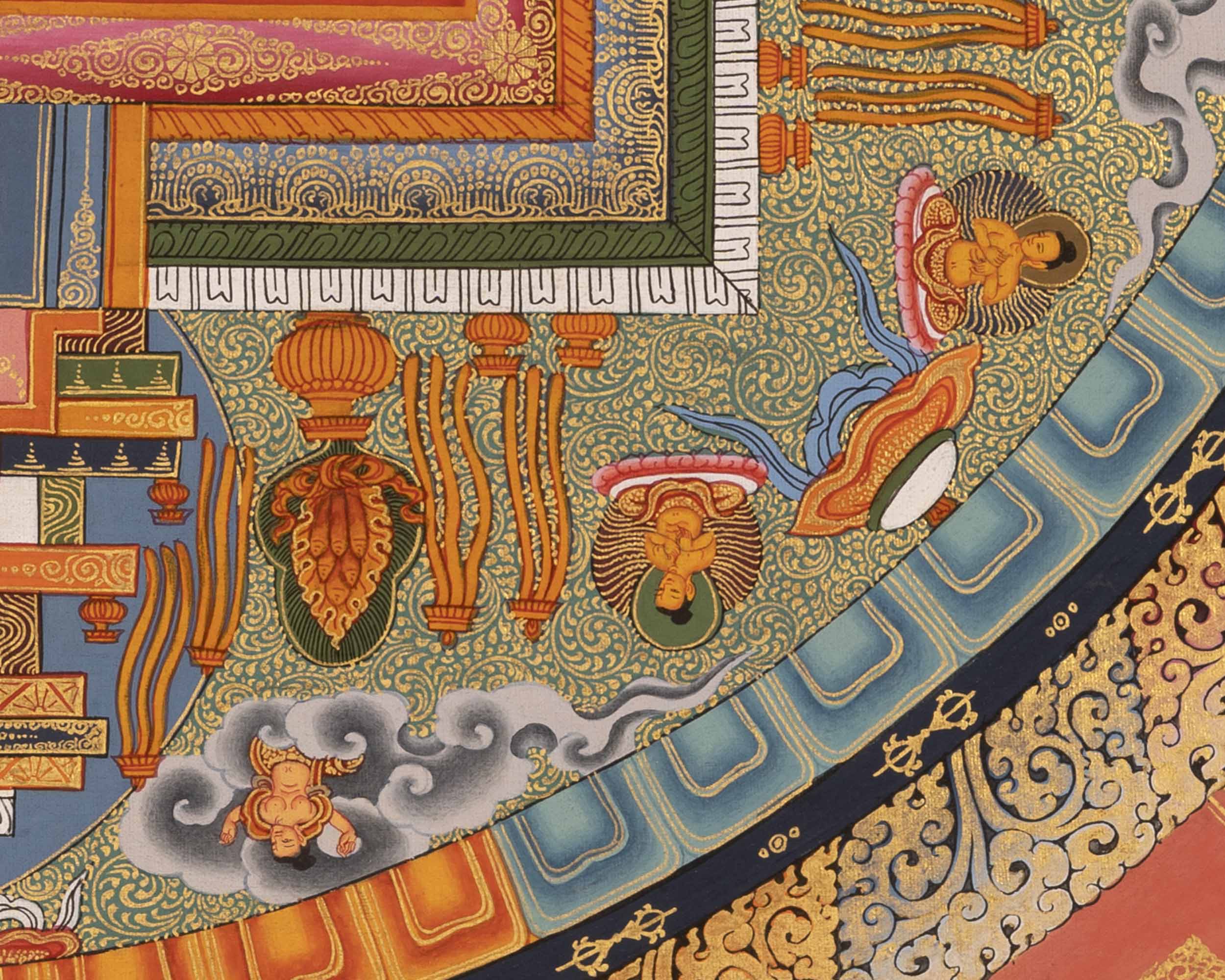 Amitayus Buddha Mandala Thangka | Long Life Granting Deity