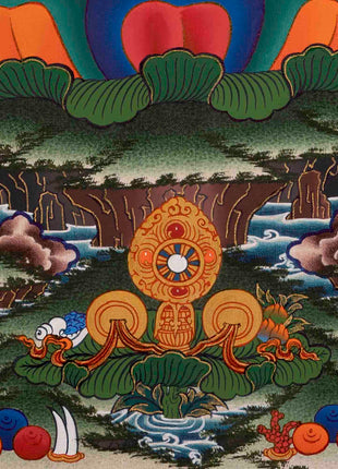 White Tara Thangka | Handpainted Female Bodhisattva | Wall Decors