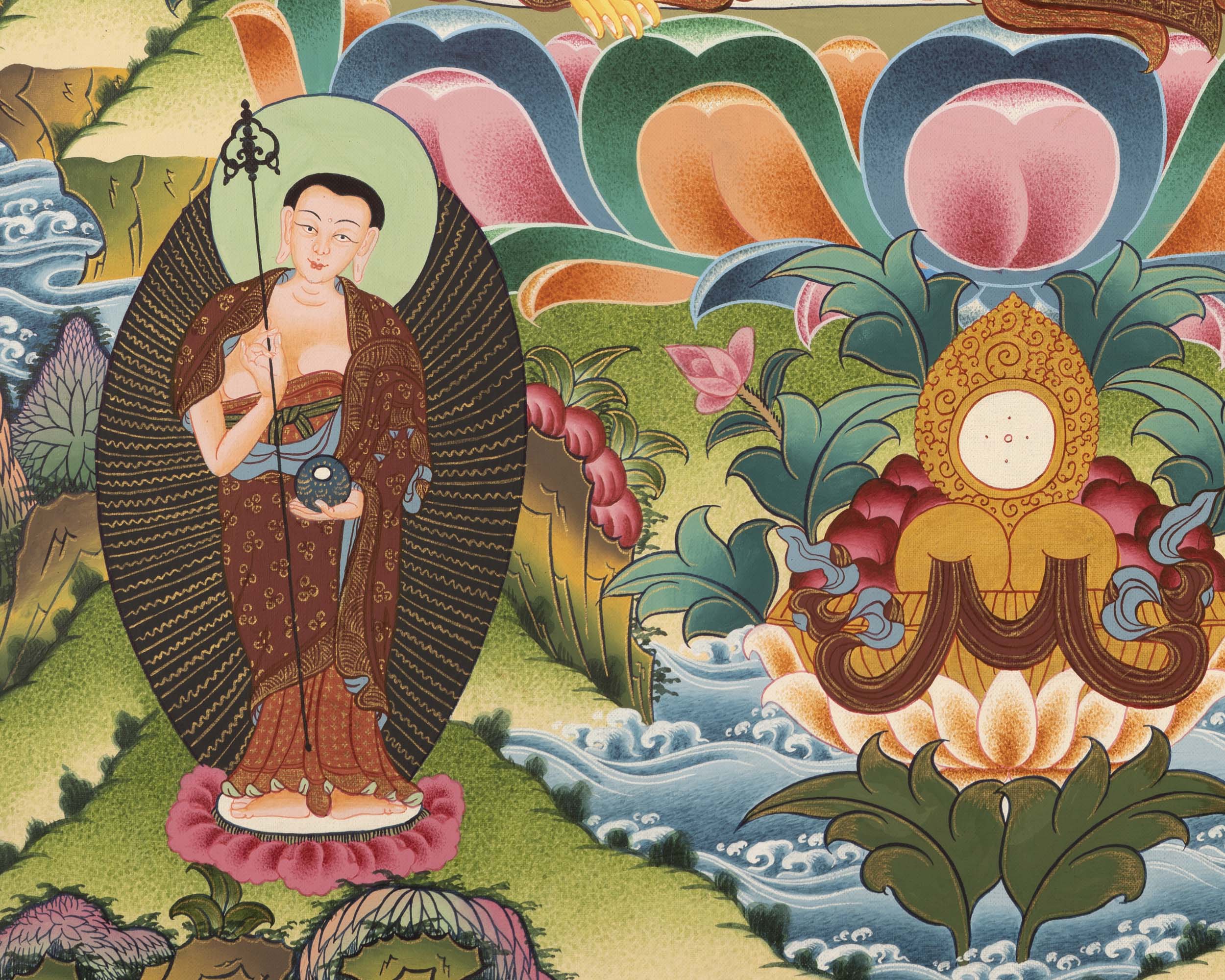 Traditional Shakyamuni Buddha |  Buddhist Thangka Painting