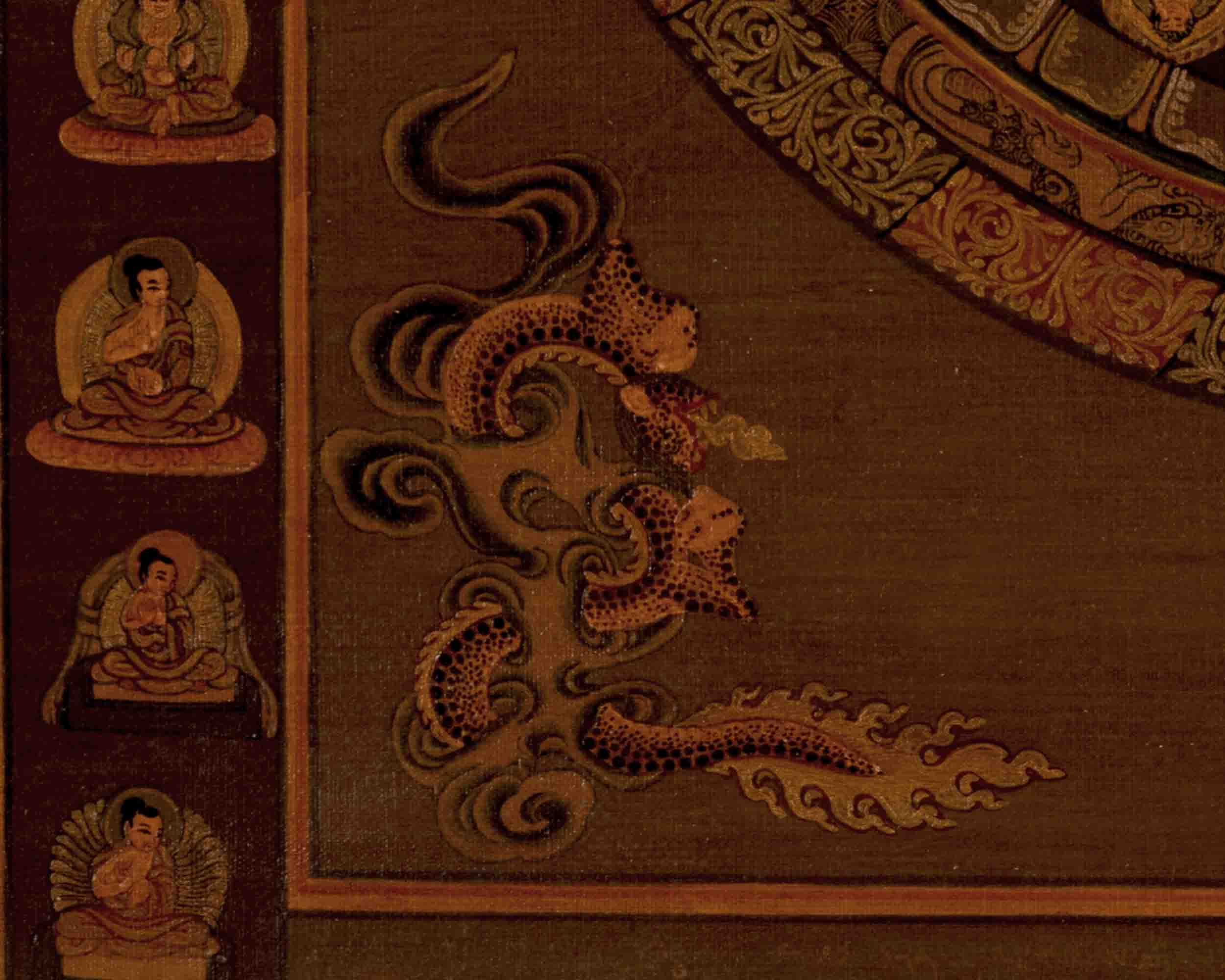 Traditional Mandala Thangka | Oil Varnished Art | Religious Wall Decors