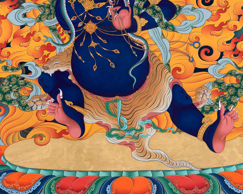 Vajrapani Buddha Giclee Print For Meditation | Traditional Art Of The Holder Of A Thunderbolt