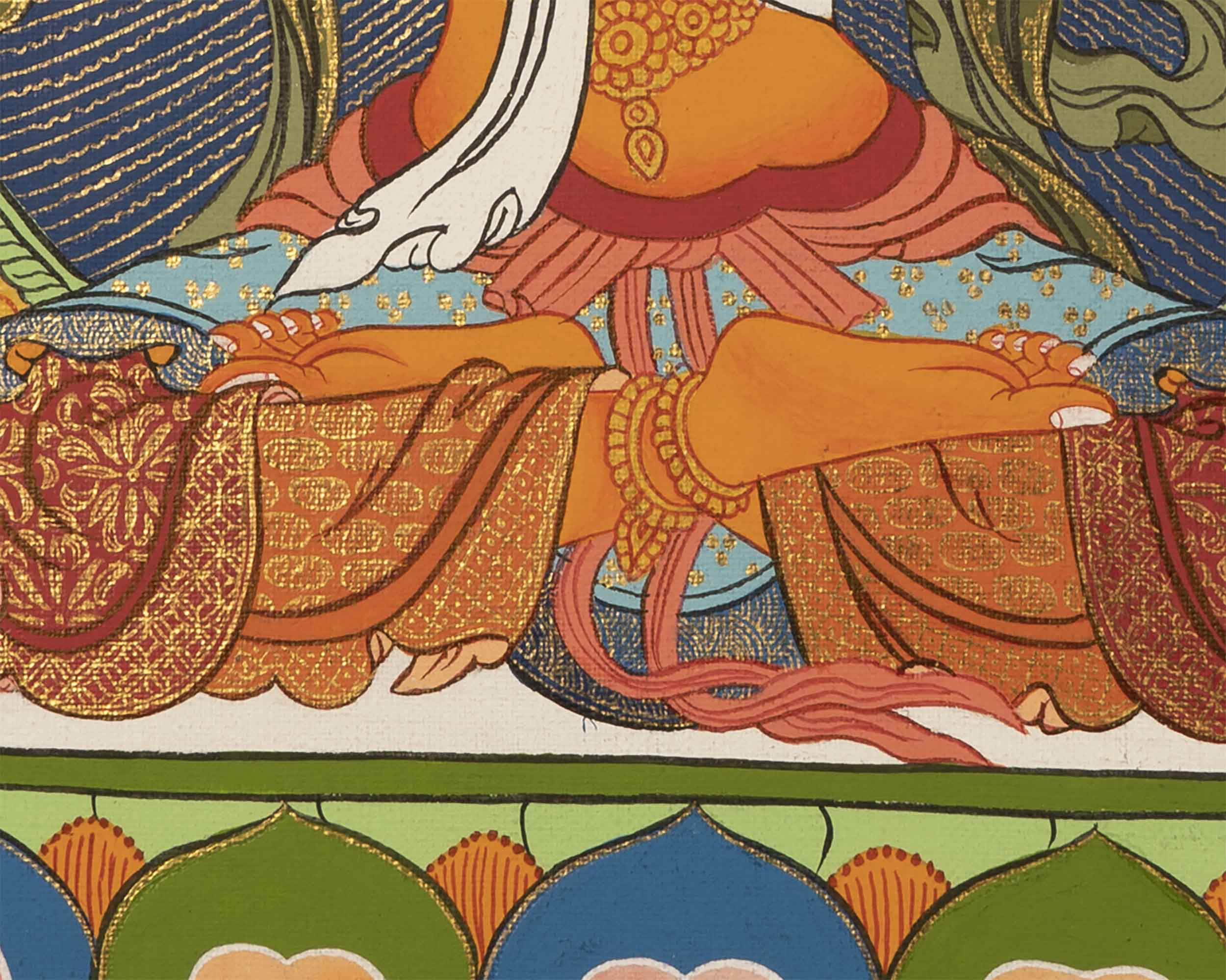 Manjushree Bodhisattva Thangka | Tibetan Wall Decor