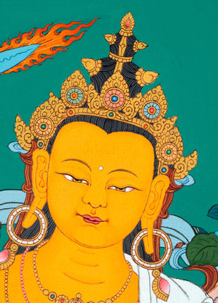 Manjushree Thangka | Manjushri With Others | Tibetan Thangka Painting