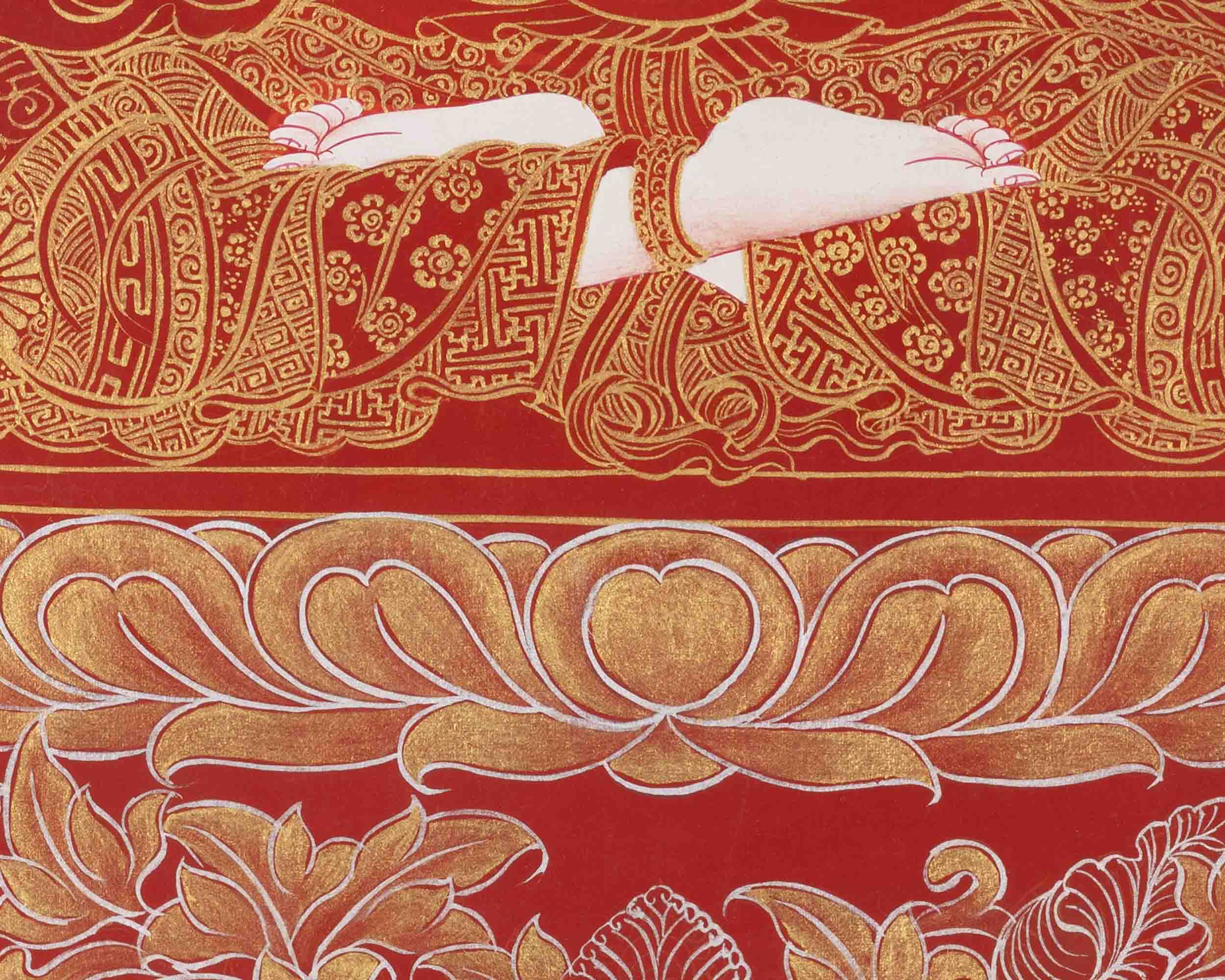 Avalokiteshvara Chengrezig Thangka | Bodhisattva Of Compassion | Wall Decors