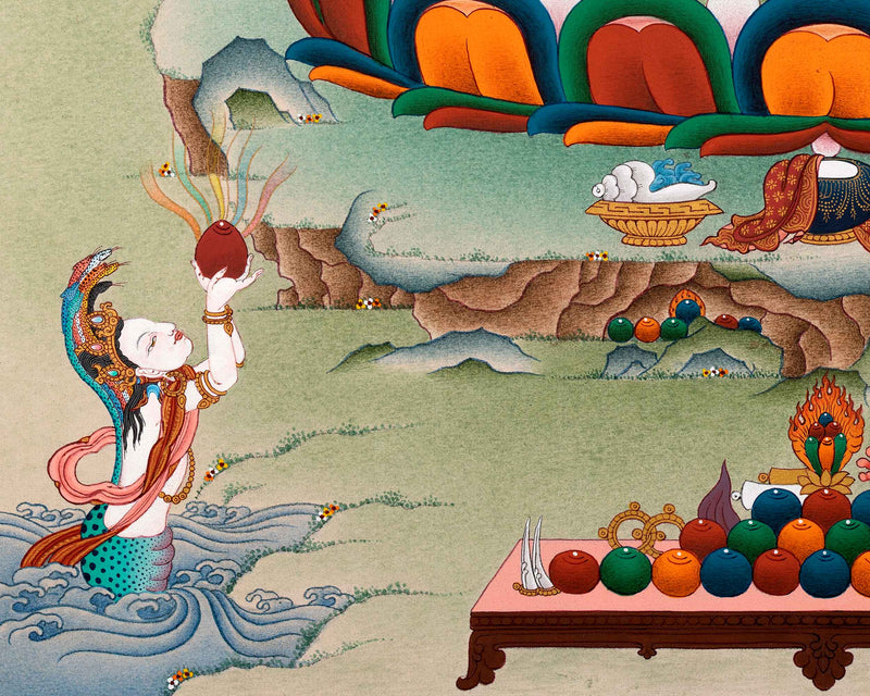 Buddhist Avalokiteshvara Thangka | Traditional Hand Painted Artwork