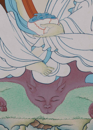 Jetsun Milarepa Hand-Painted Thangka Art | Tibetan Buddhist Master Art For Daily Practice