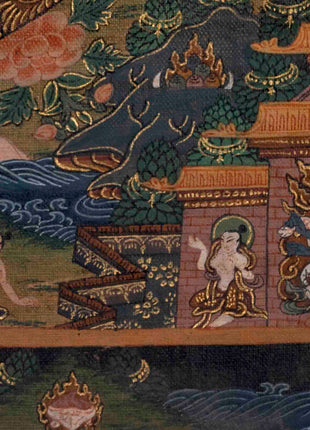 Green Tara Mandala Thangka | Traditional Tibetan Painting | Wall Decors