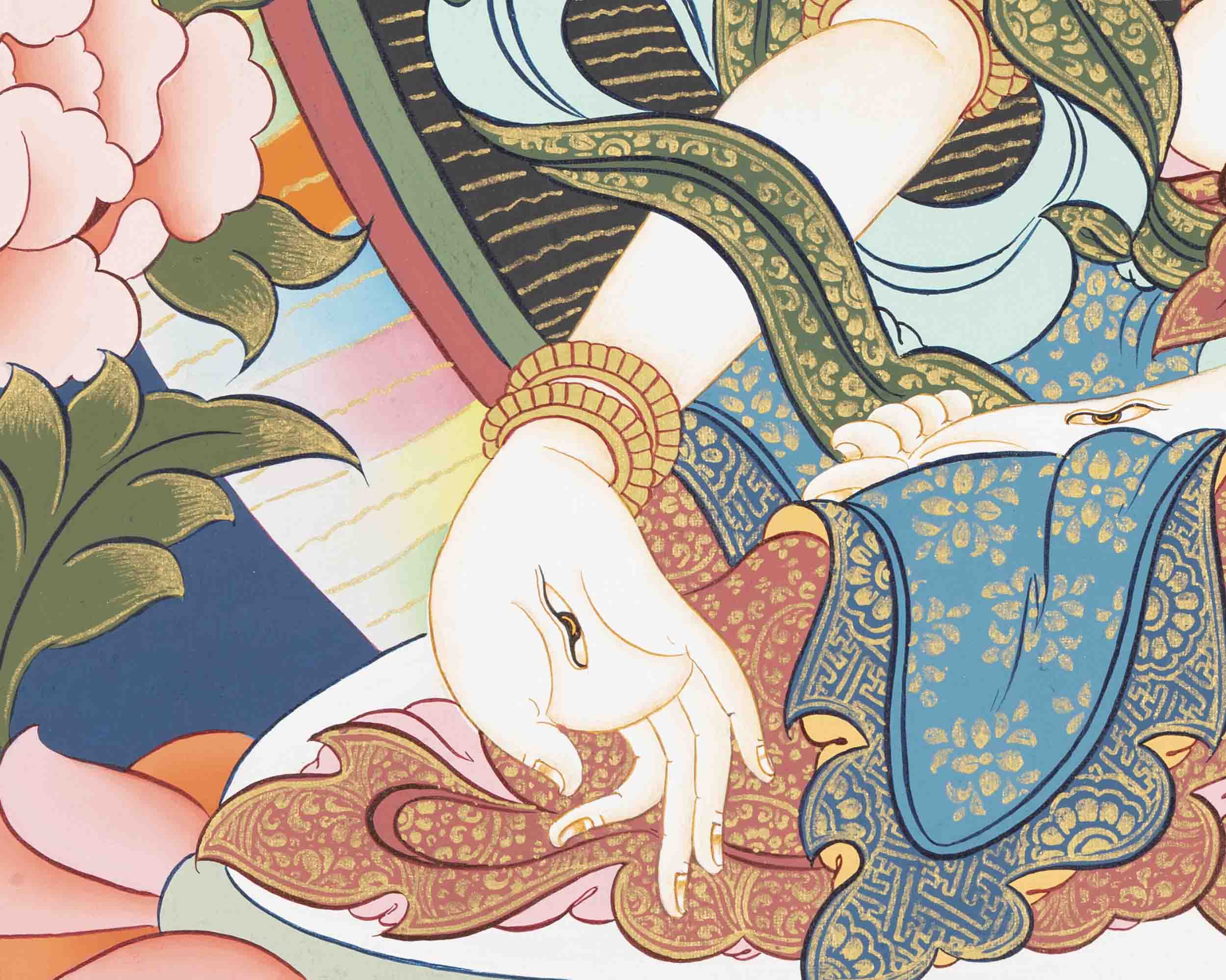 White Tara Thangka Painting | Religious Art | Wall Decors