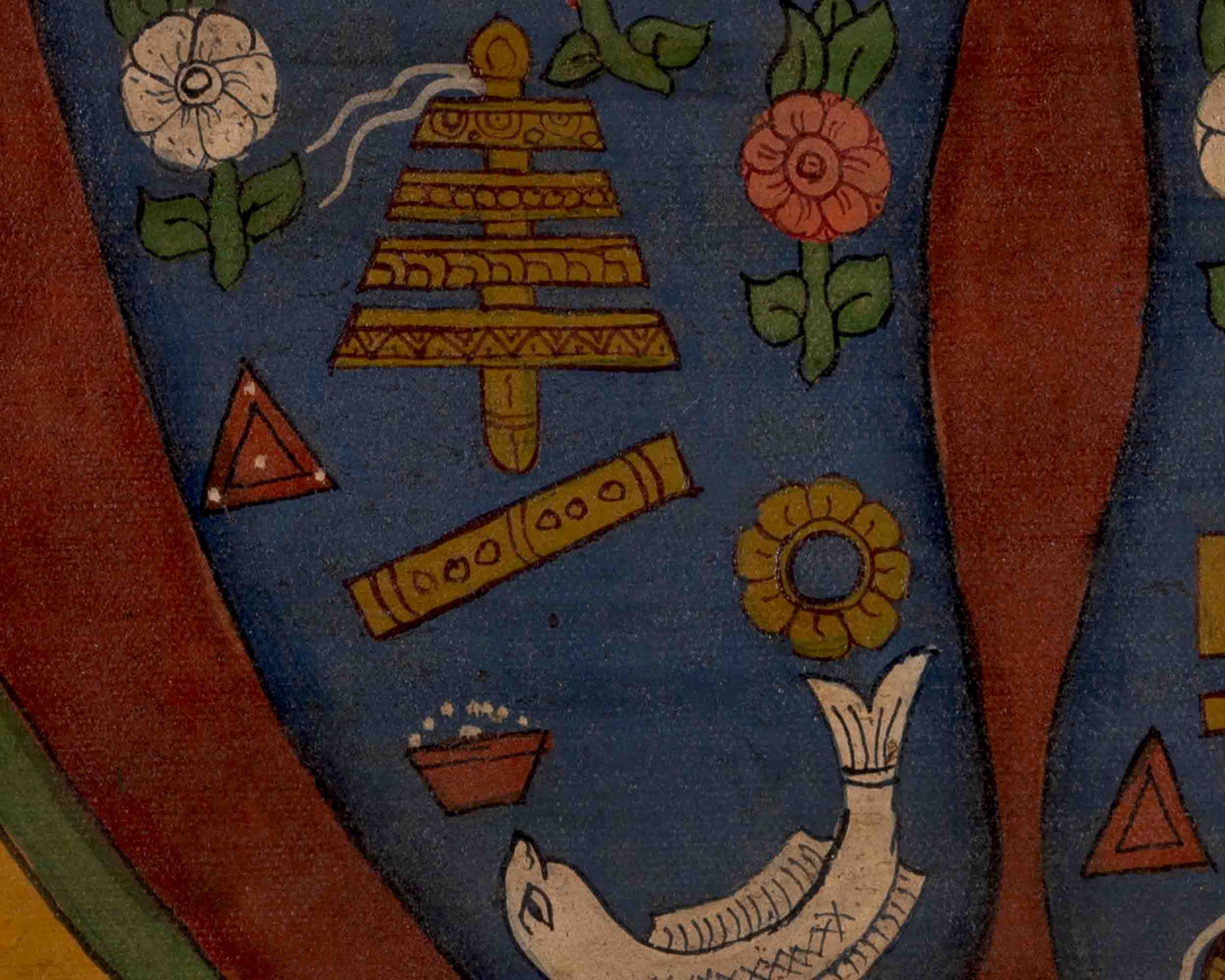 Buddha's Footprint Thangka | Traditional Painting | Wall Decors