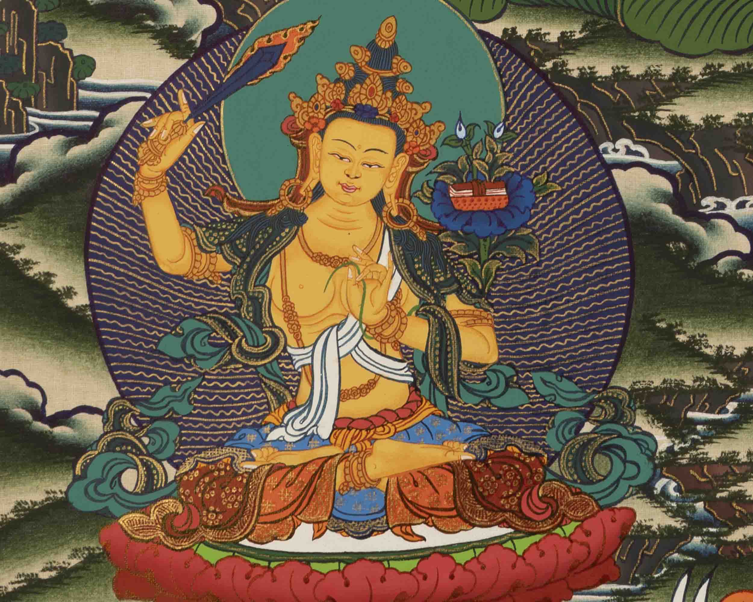 Bodhisattva Avalokitesvara Thangka | Handpainted Religious Painting