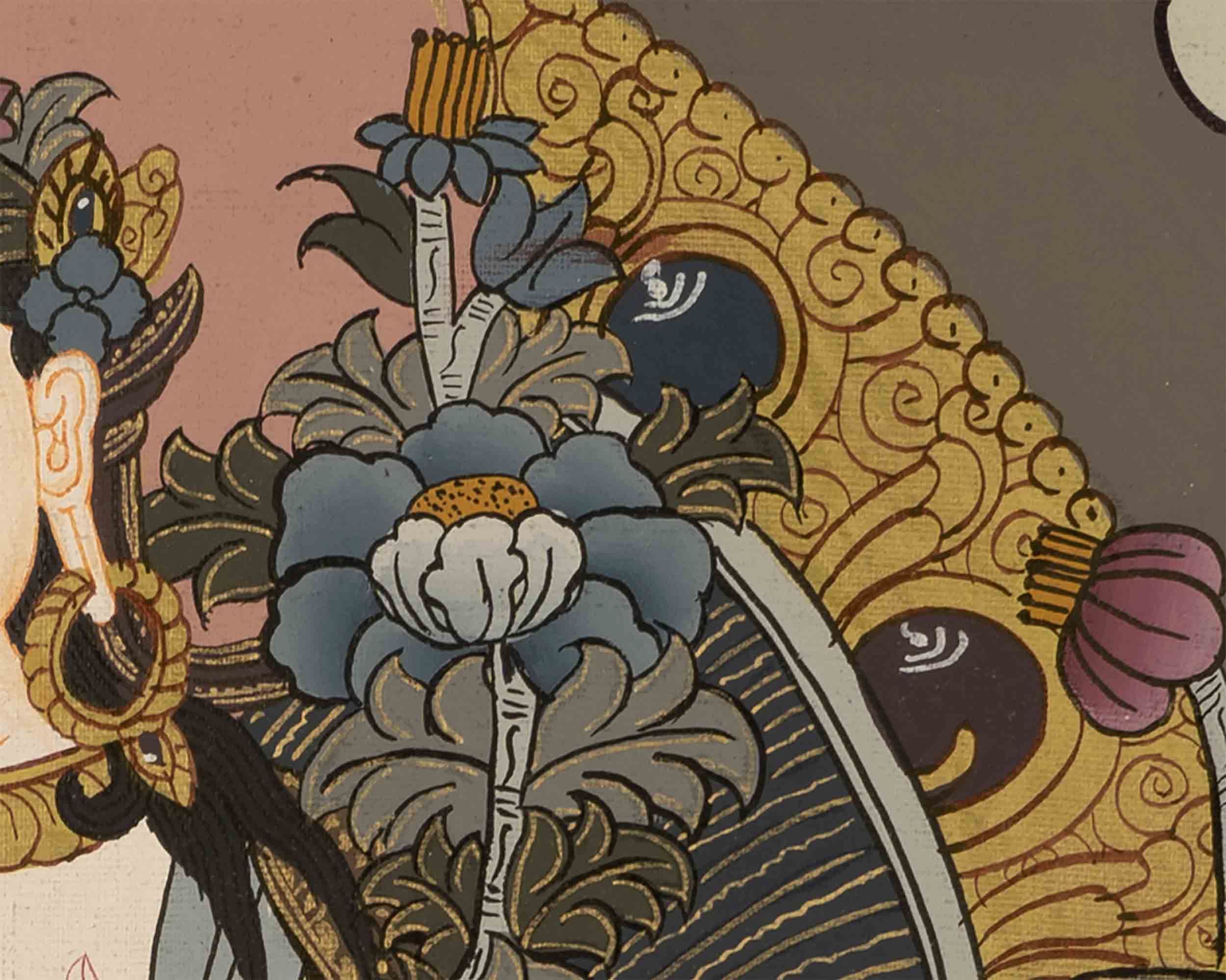 Hand-Painted White Tara | Buddhist Female Bodhisattva Art