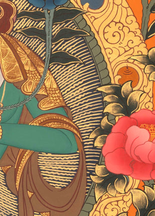 Quality Green Tara Thangka | Handpainted Buddhist Art | Wall Decors