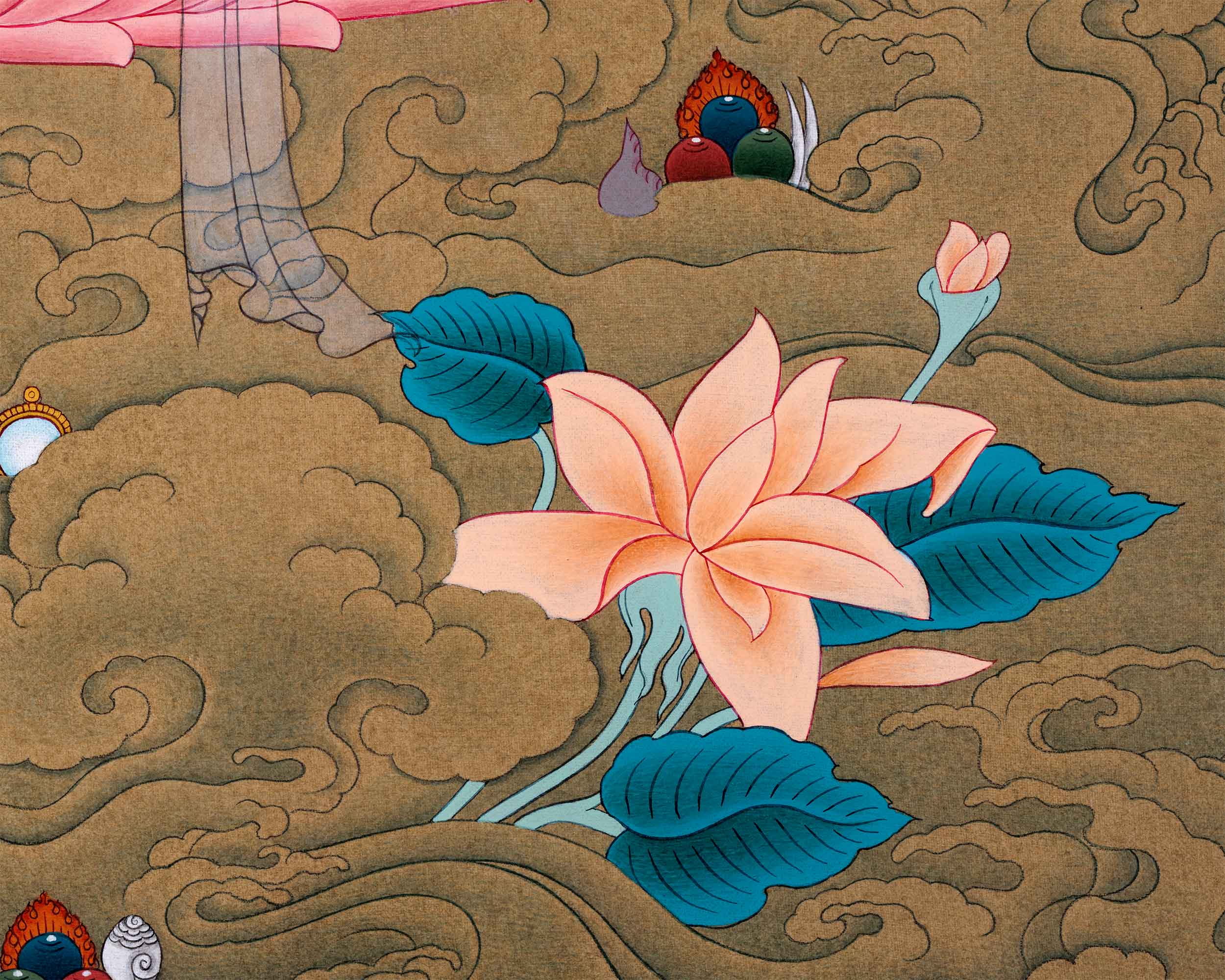 4 Arm Chenrezig Thangka For Buddhism Practice | Traditional Tibetan Himalayan Art