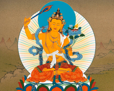 Wisdom Bodhisattva Manjushri Thangka