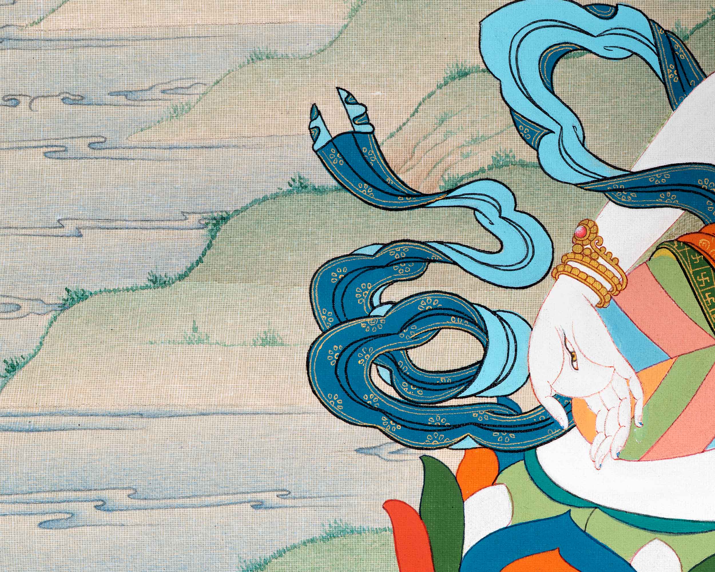 White Tara Thangka | Traditionally Hand Painted Art