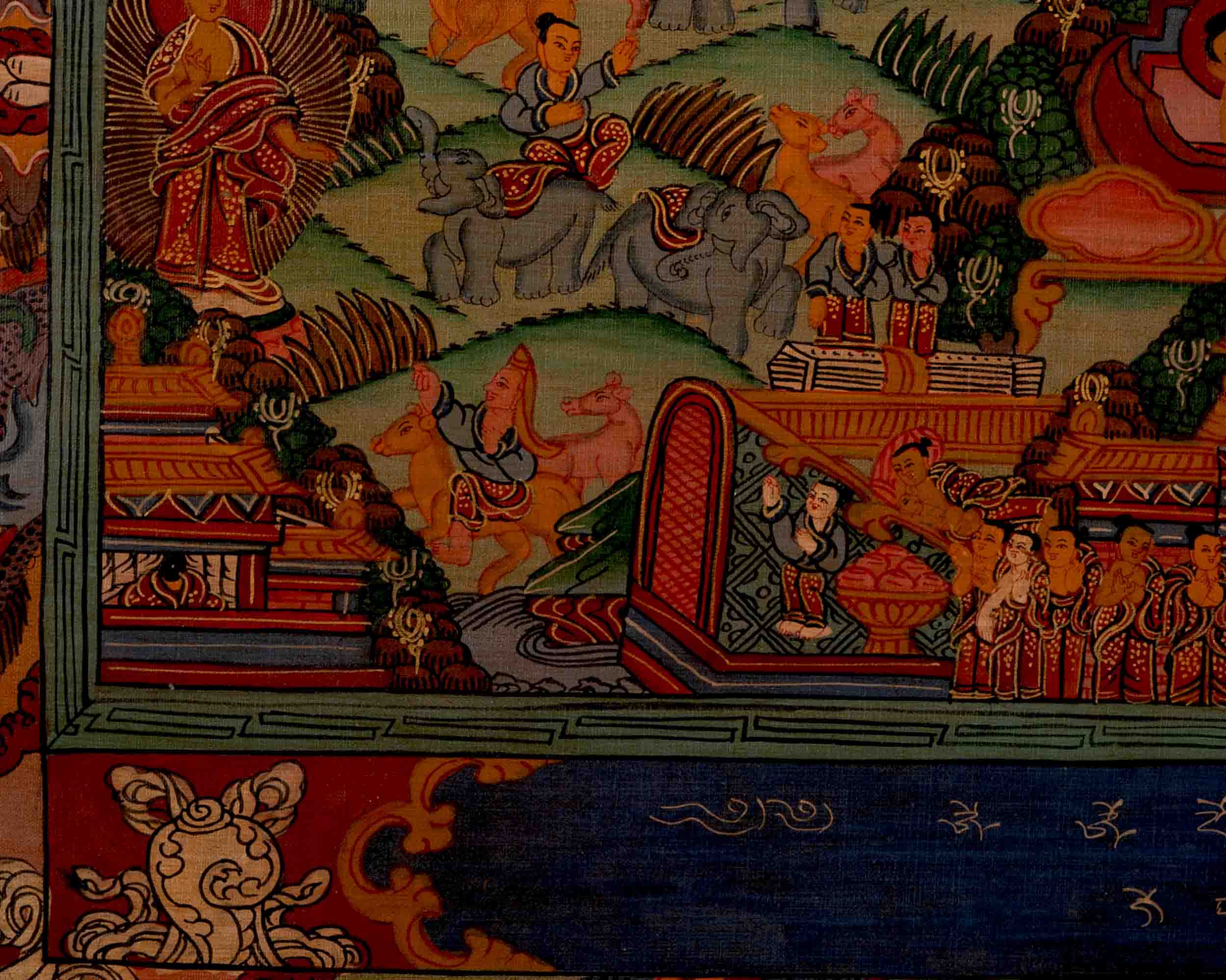 Shakyamuni Budda's Life Story | Oil Varnished Thangka | Wall Decors
