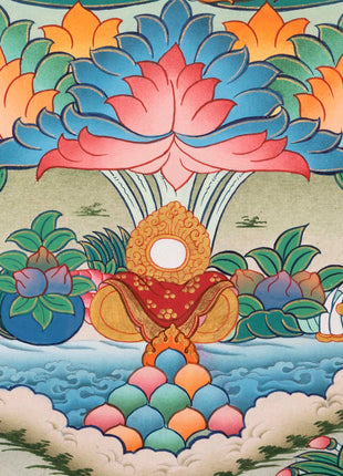 Meditation Medicine Buddha | Original Hand-Painted Healing Thangka
