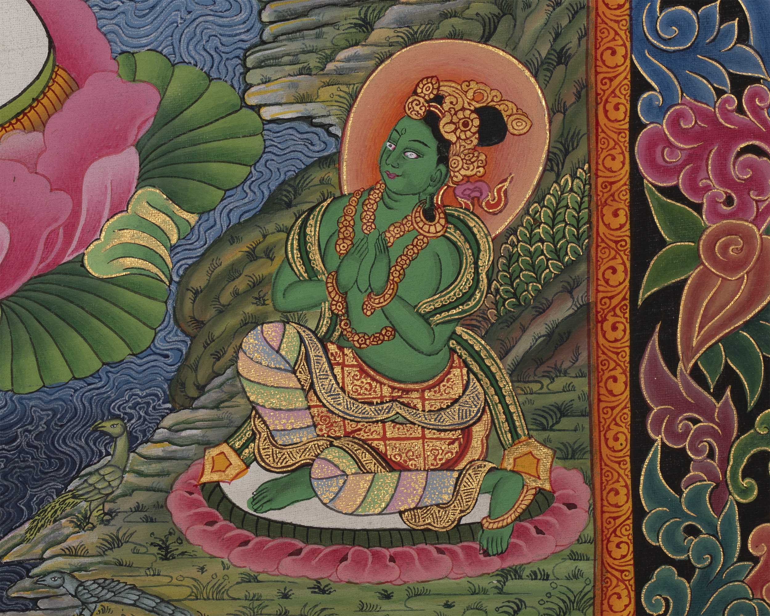 Padmapani Lokeshvara Print | Quality Thangka Painting