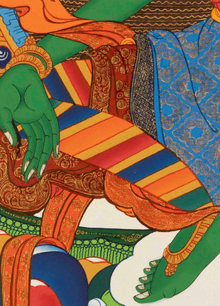 Buddhist Green Tara Thangka | Handpainted Artworks | Wall Decors