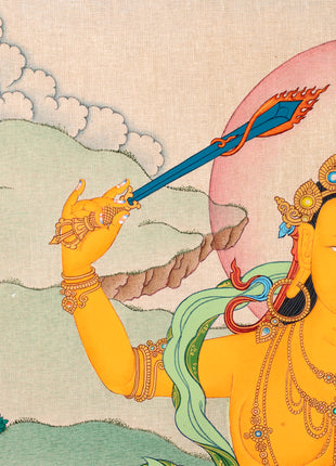 Manjushri, Bodhisattva Manjushree Thangka, Tibetan Buddhist Painting