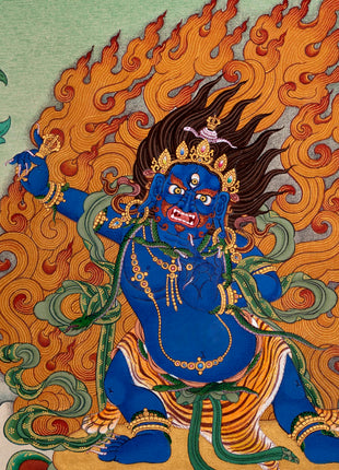 Bodhisattva Thangka | Manjushree With Chenrezig & Vajrapani
