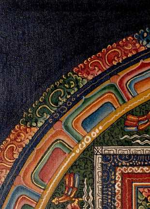 Traditional Mandala Thangka | Tibetan Handpainted Art | Religious Wall Decors