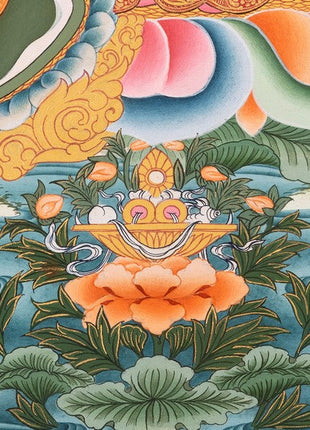 Buddhist Green Tara | Healing Female Deity Thangka