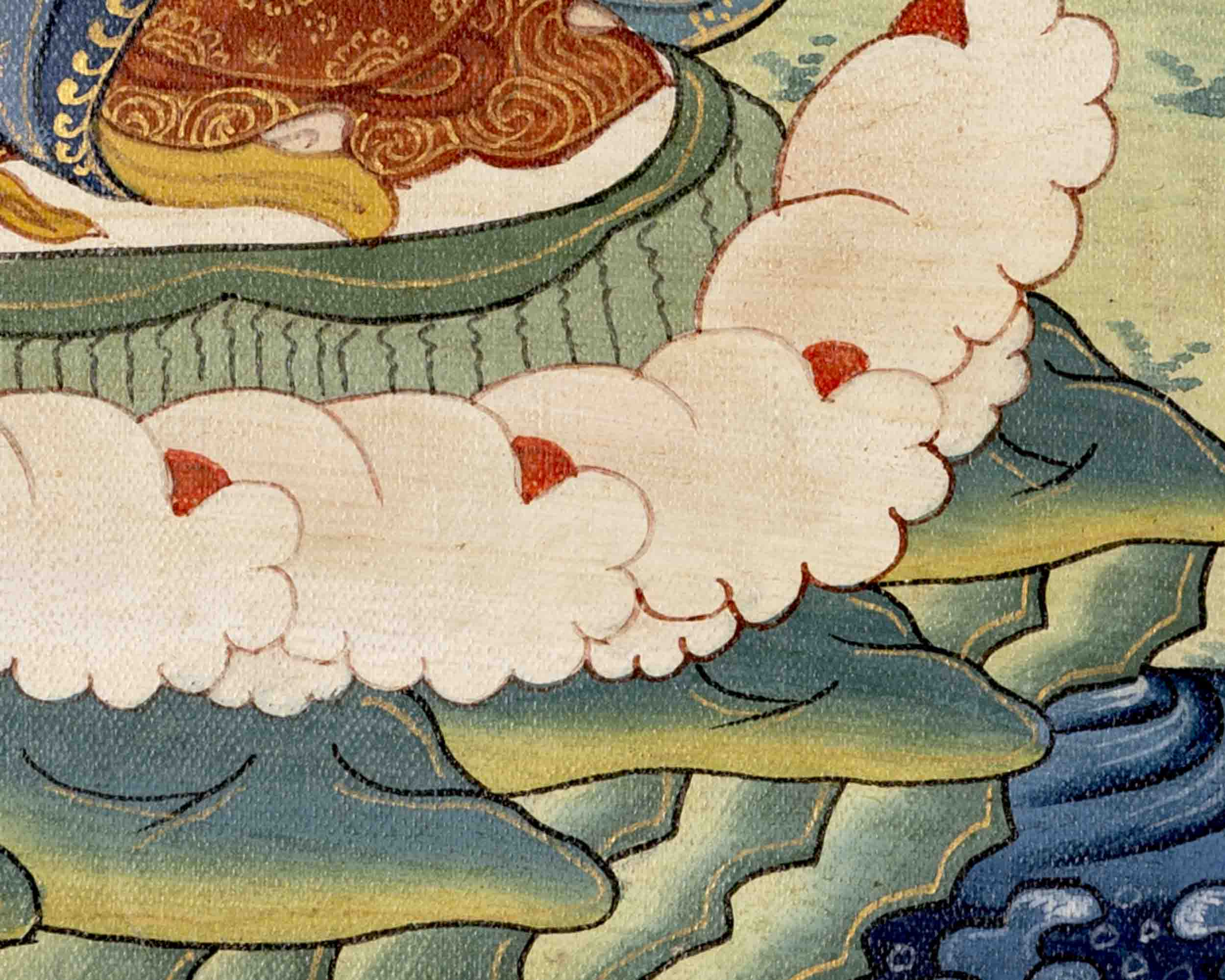 Avalokiteshvara Chengrezig Thangka | Religious Boddhisattva Art | Buddhist Gift