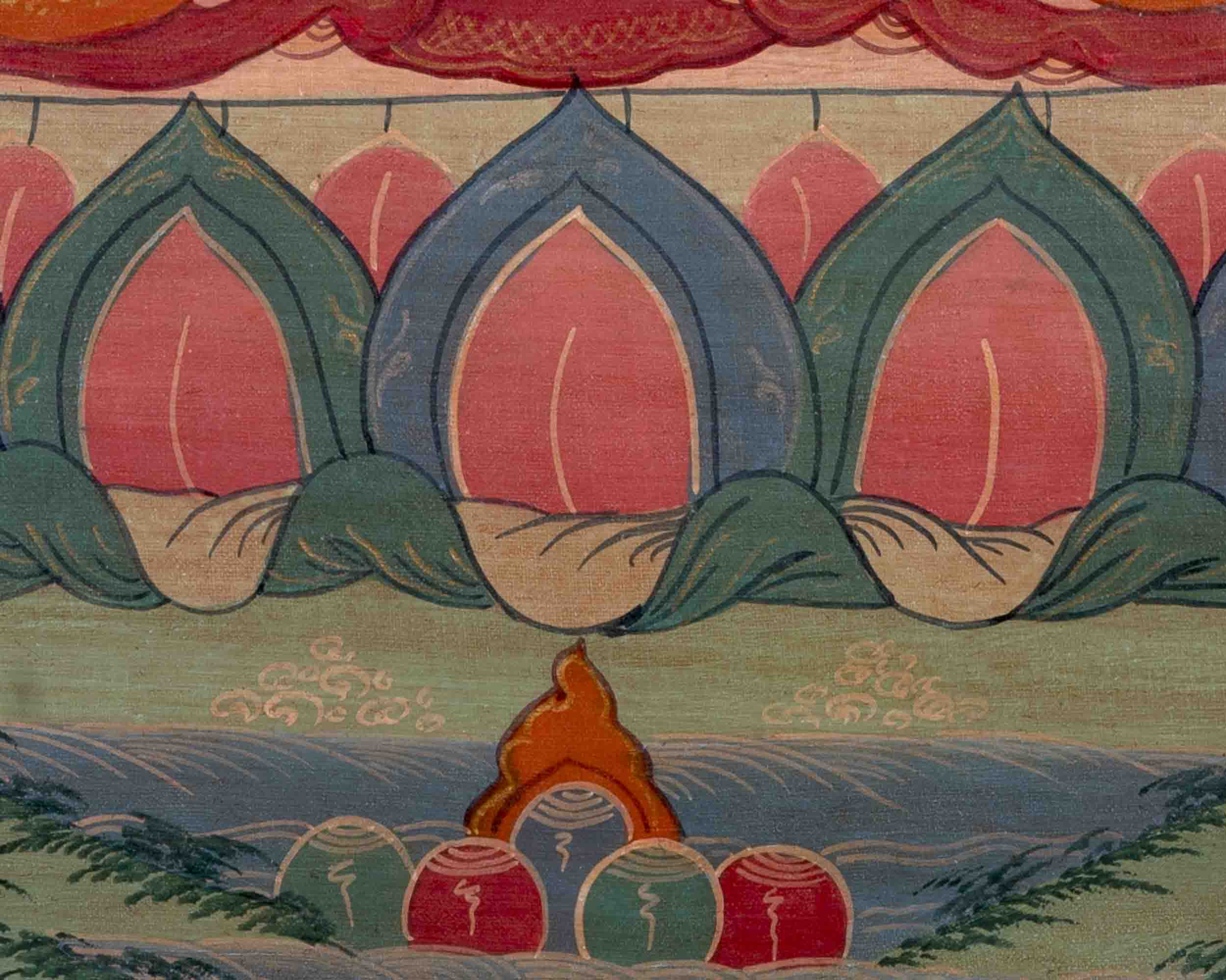 Amitabha Buddha Thangka | Religious Tibetan Art | Wall Decors