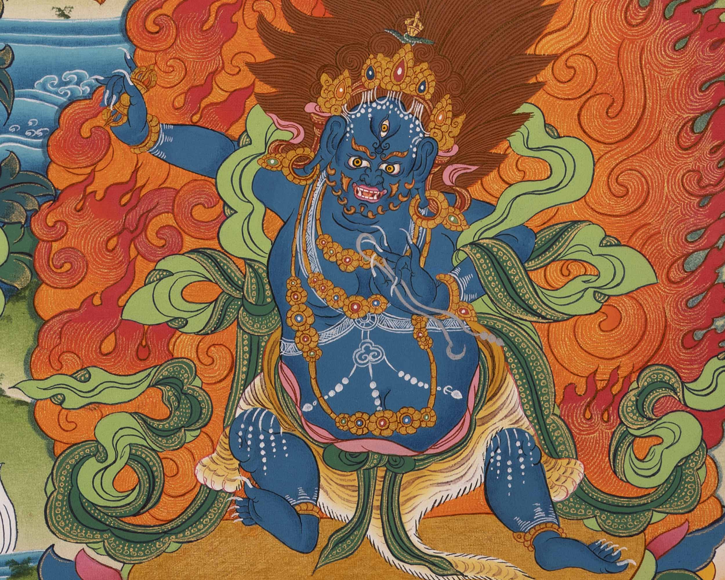 Handpainted Avalokitesvara Thangka | Chengrezig Thangka