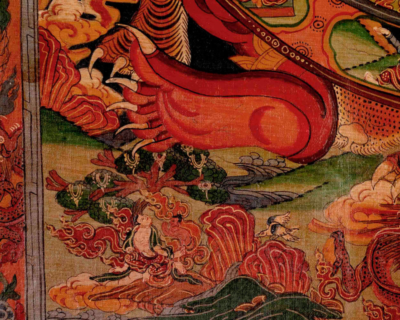 Tibetan Wheel Of Life Thangka | Traditional Samsara Painting | Wall Decors