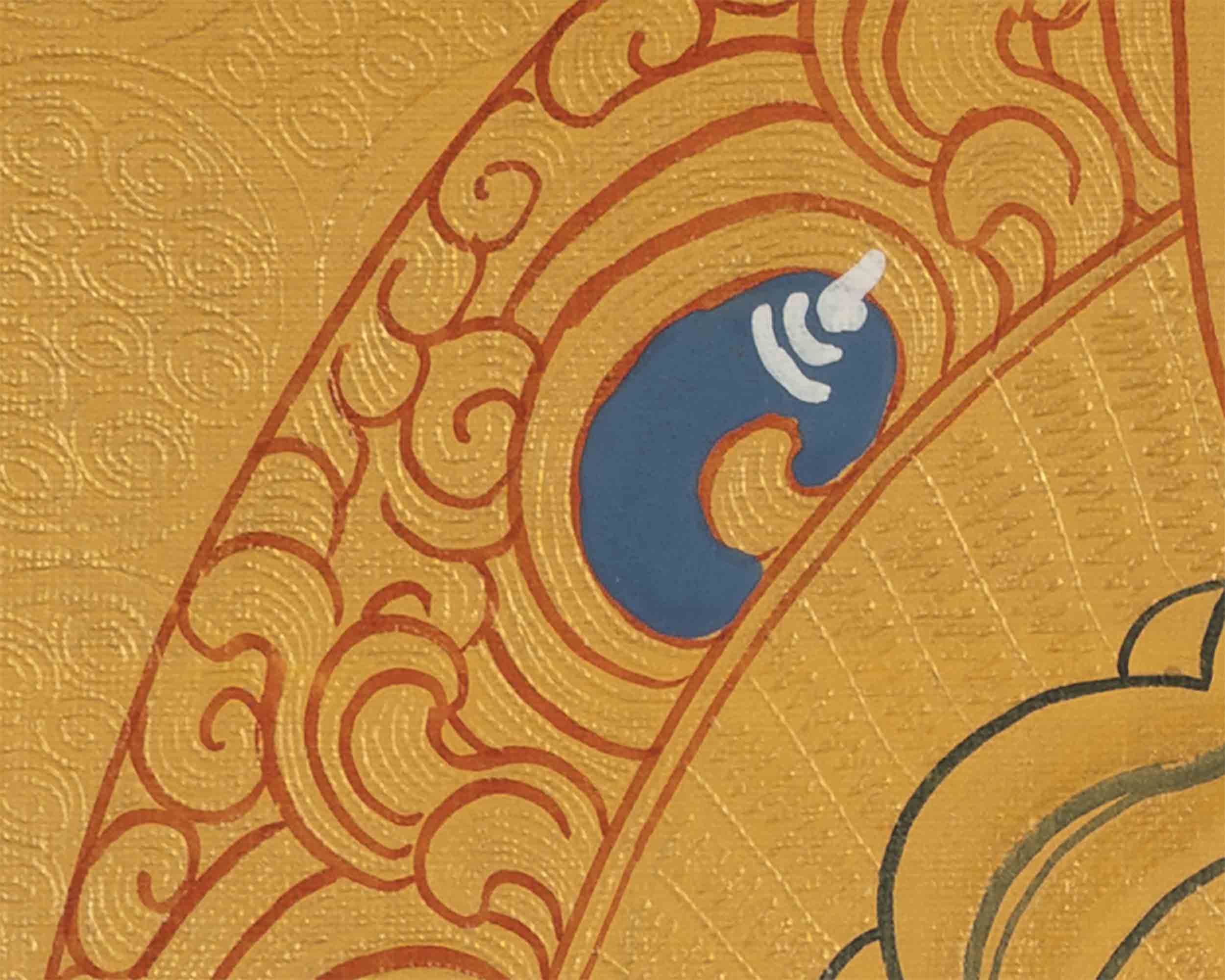 Vajrasattva Painting | Traditional Buddhist Thangka | Wall Hanging Decors