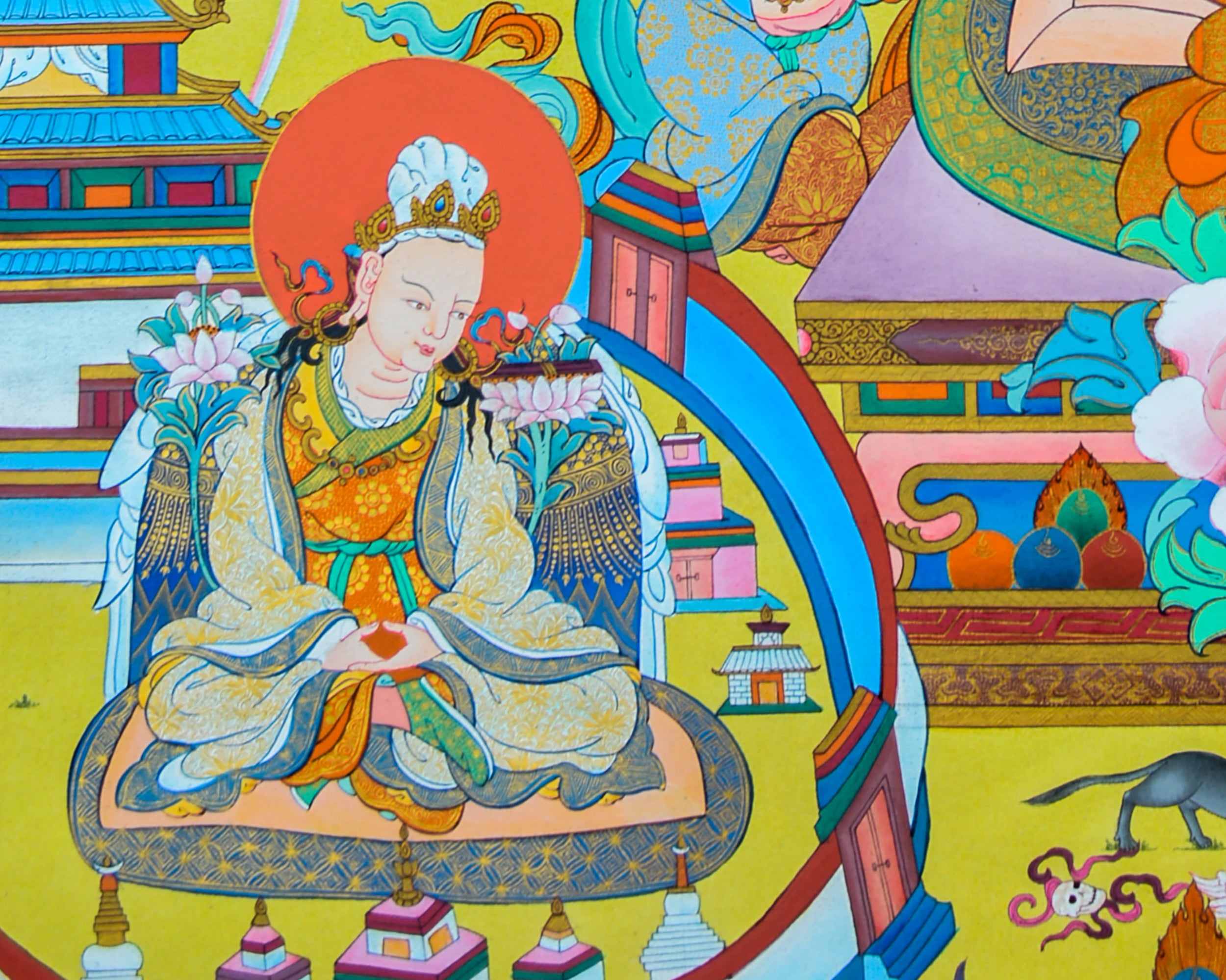 Pema Jugne Thangka | Guru Rinpoche Manifestation | Traditional Artwork