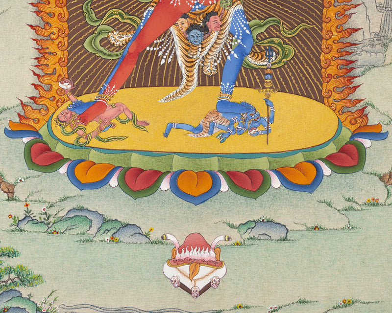 Two Armed Chakrasamvara Thangka | Vajravarahi | Khorlo Demchok |  Meditational Yidam Deity
