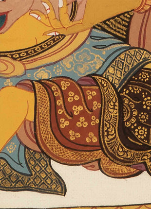 Jambhala Thangka | Traditional Tibetan Art | Wall Decor Painting