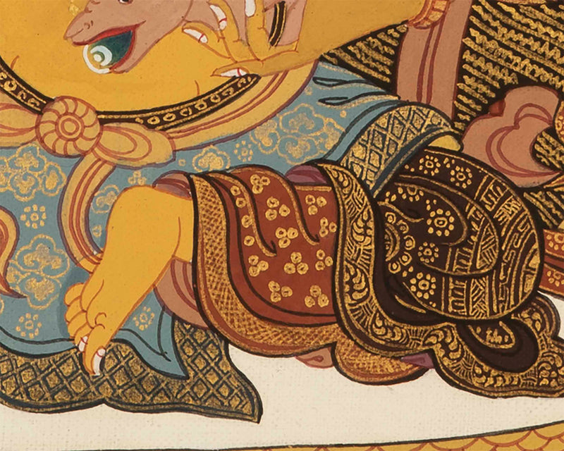 Jambhala Thangka | Traditional Tibetan Art | Wall Decor Painting