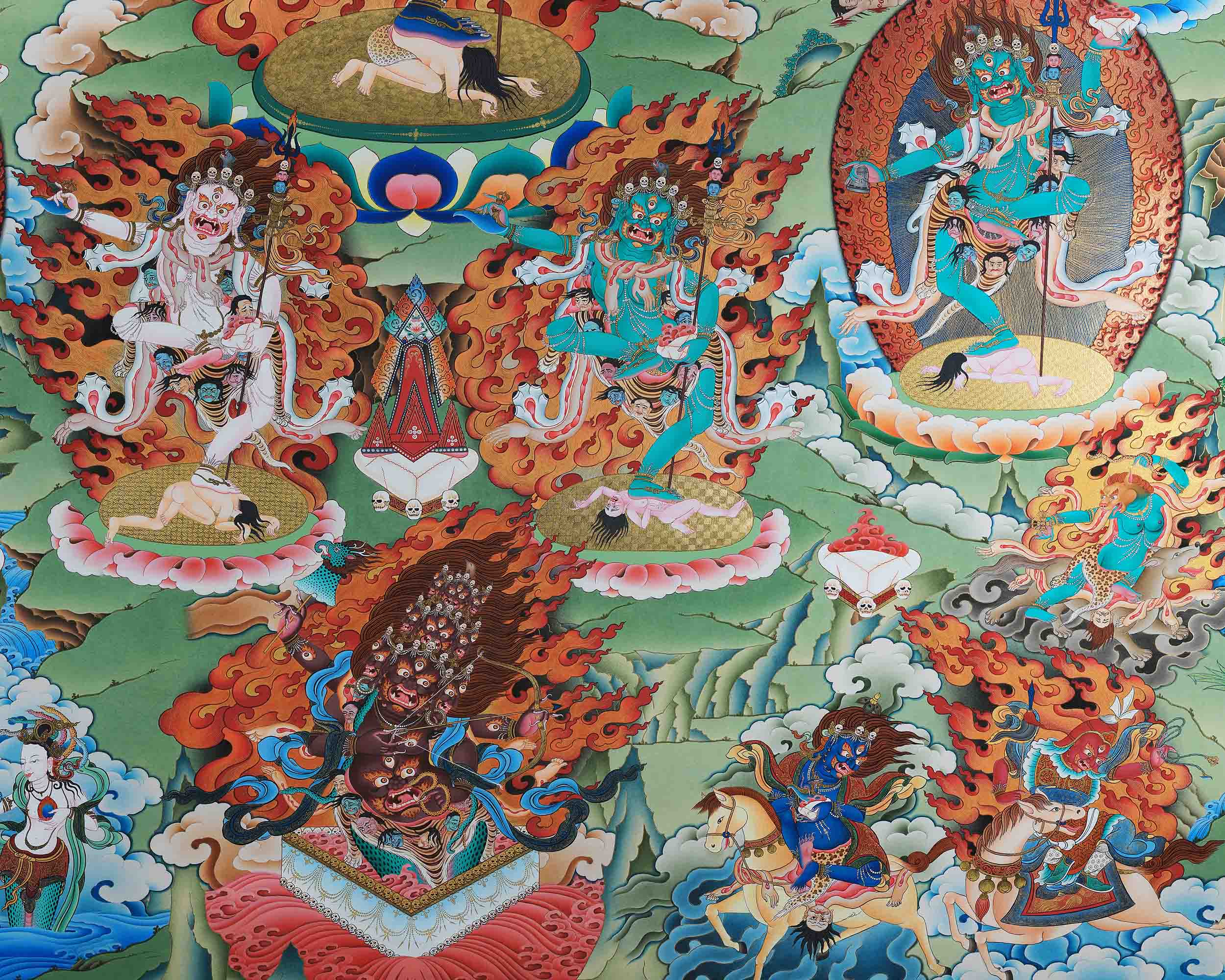 Troma Nagmo Empowerment Thangka | Traditional Buddhist Dakini Hand Painted Art
