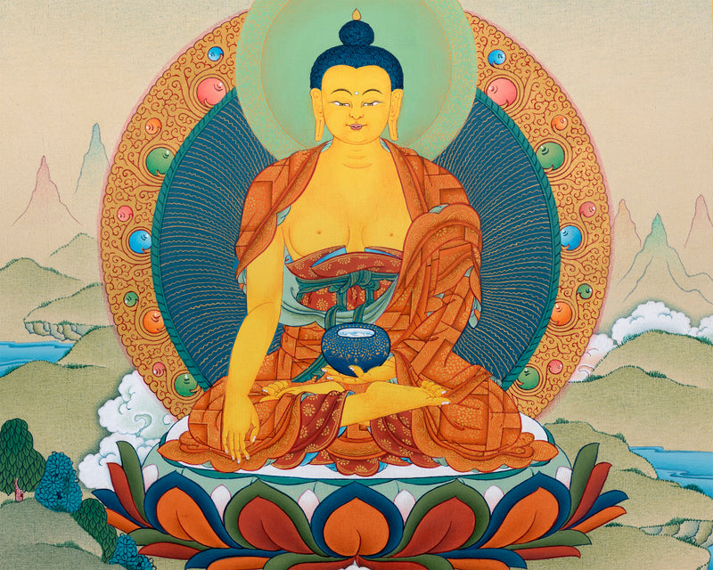 shakyamuni buddha thangaka