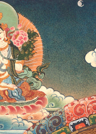 Chenrezig Mandala Thangka | Handpainted Religious Buddhist Art