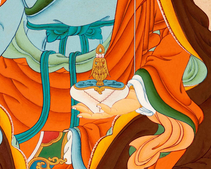 Guru Rinpoche Art | Finely Hand Painted Tibetan Thangka