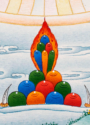 Samantabhadra with Consort | Traditionally Hand Painted Buddhist Thangka