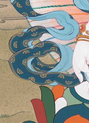 White Tara Thangka in Karma Gadri Tradition